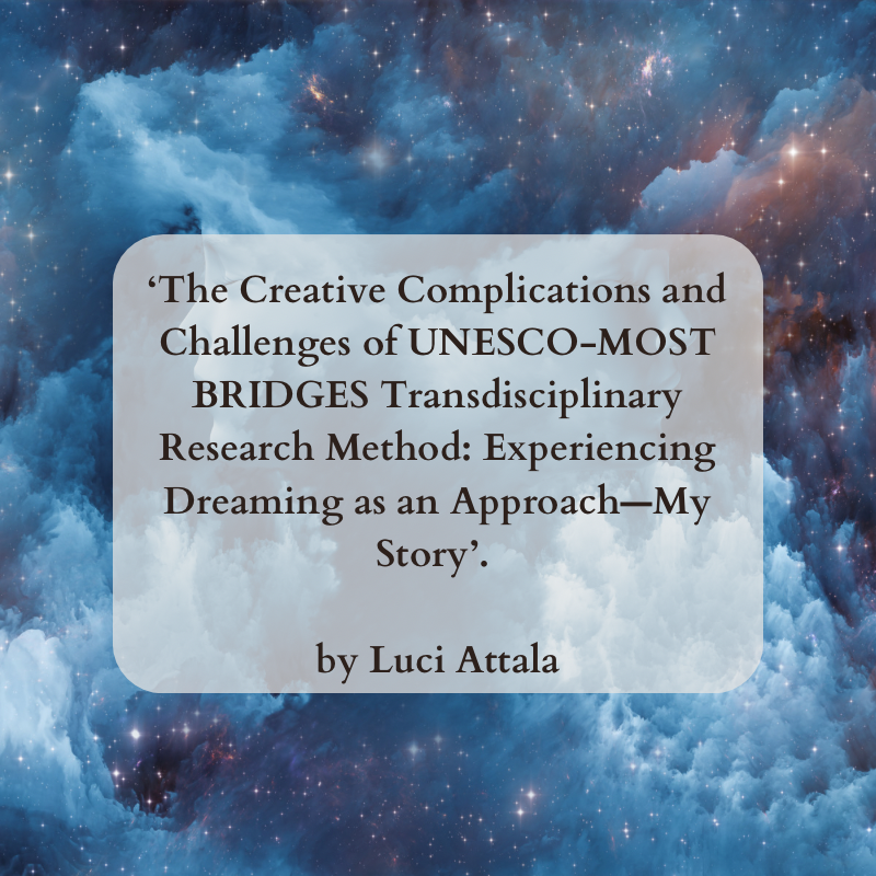 ‘The Creative Complications and Challenges of UNESCO-MOST BRIDGES Transdisciplinary Research Method: Experiencing Dreaming as an Approach—My Story’