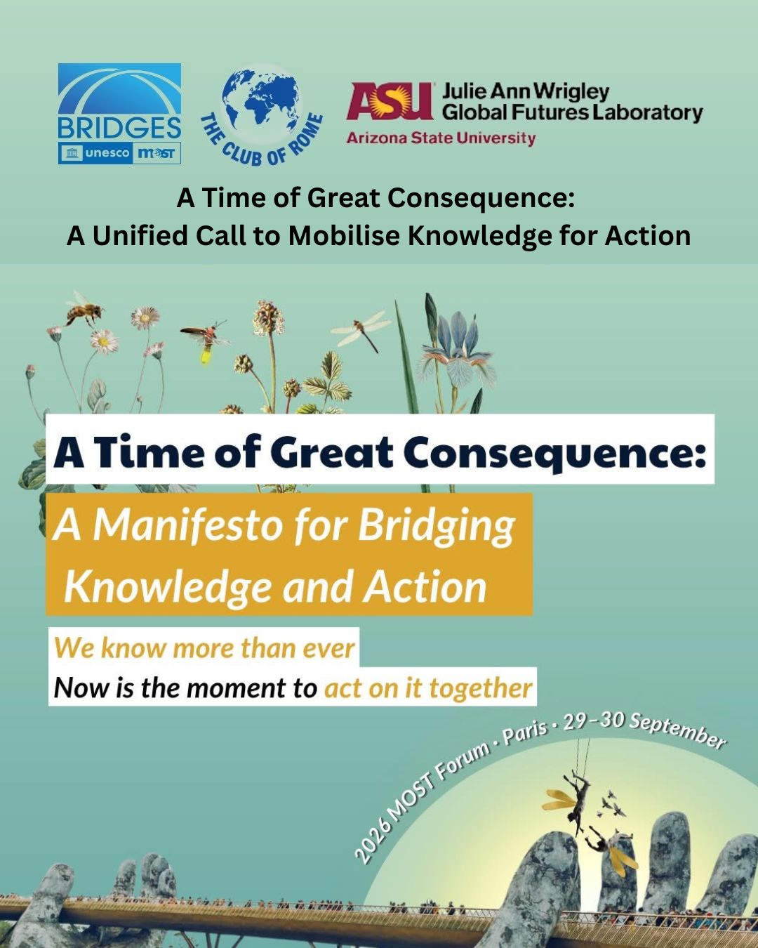 “A Time of Great Consequence”: A Unified Call to Mobilise Knowledge for Action
